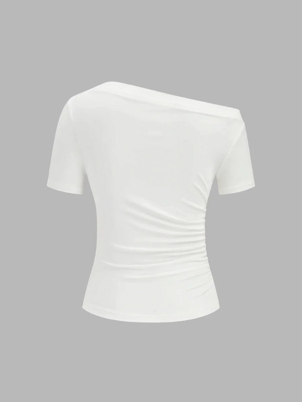 Commense White Ruched Off-Shoulder Top NWOT - Picture 3 of 5